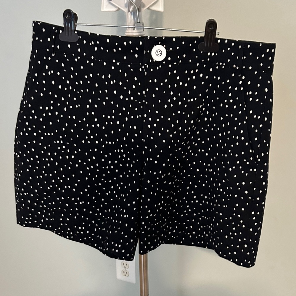 CAbi Black and White Polka Dot Shorts Size 12